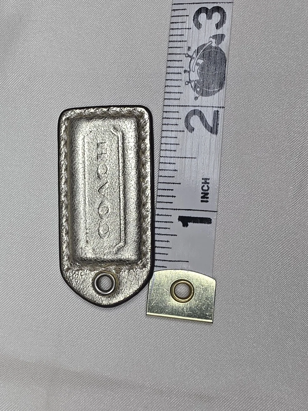 Authentic Vintage Coach Leather Hangtag Replacement Purse Charm Fob - Metalic